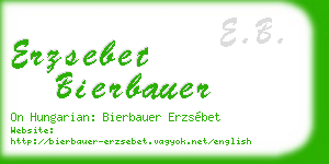 erzsebet bierbauer business card